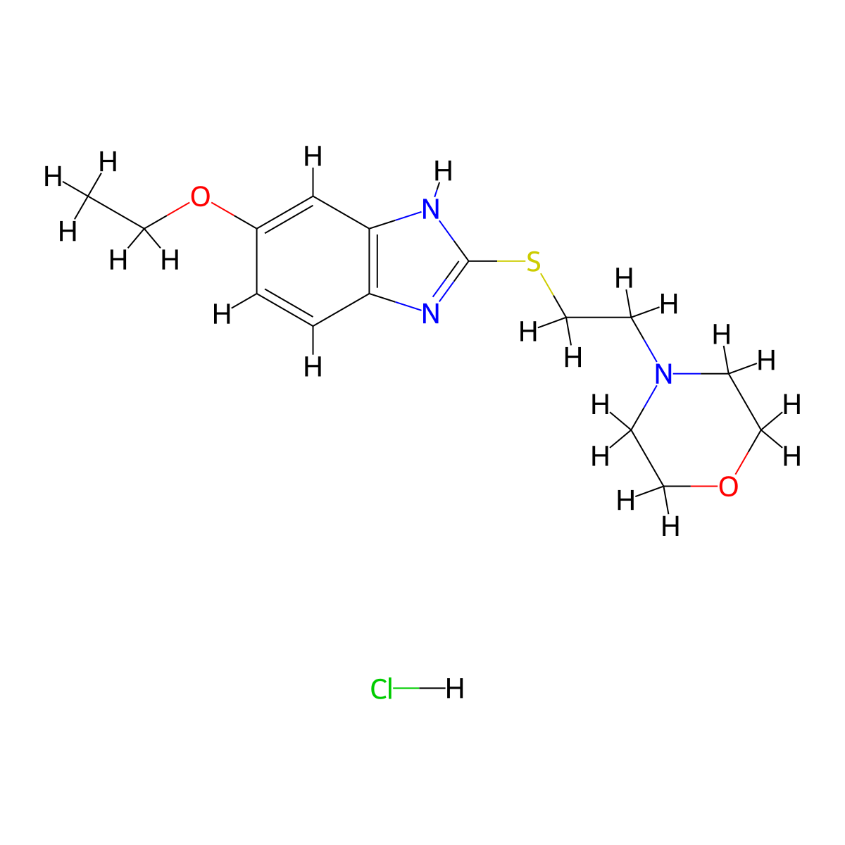 Afobazol molecular structure, CAS 173352-39-1