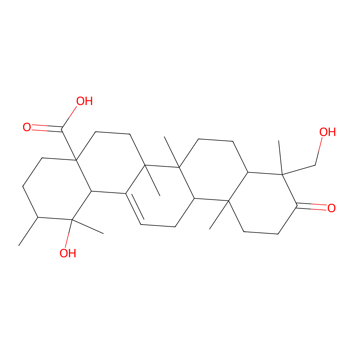Rotundanonic acid molecular structure, CAS 173357-19-2