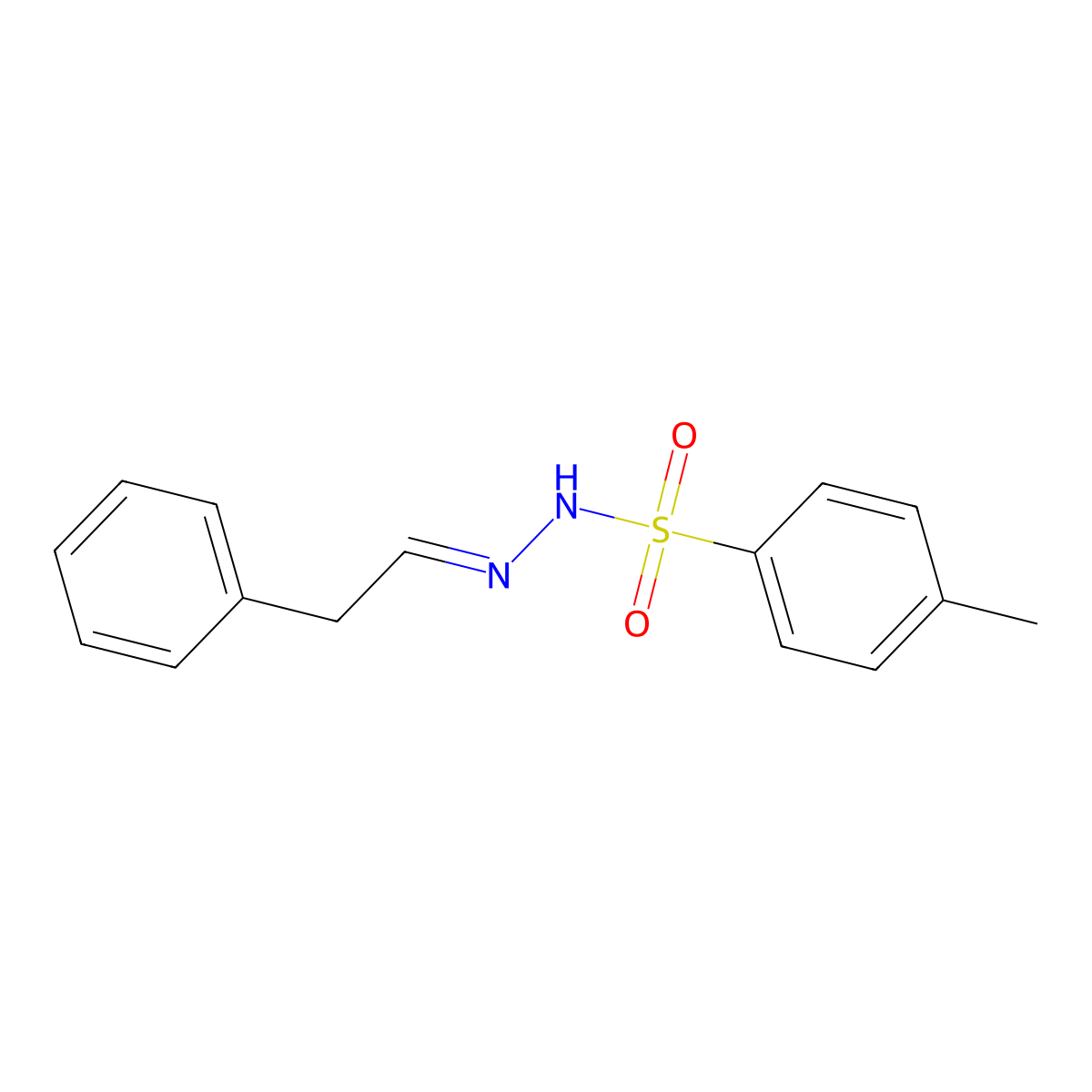 4-methyl-N-(2-phenylethylideneamino)benzenesulfonamide molecular structure, CAS 17336-58-2