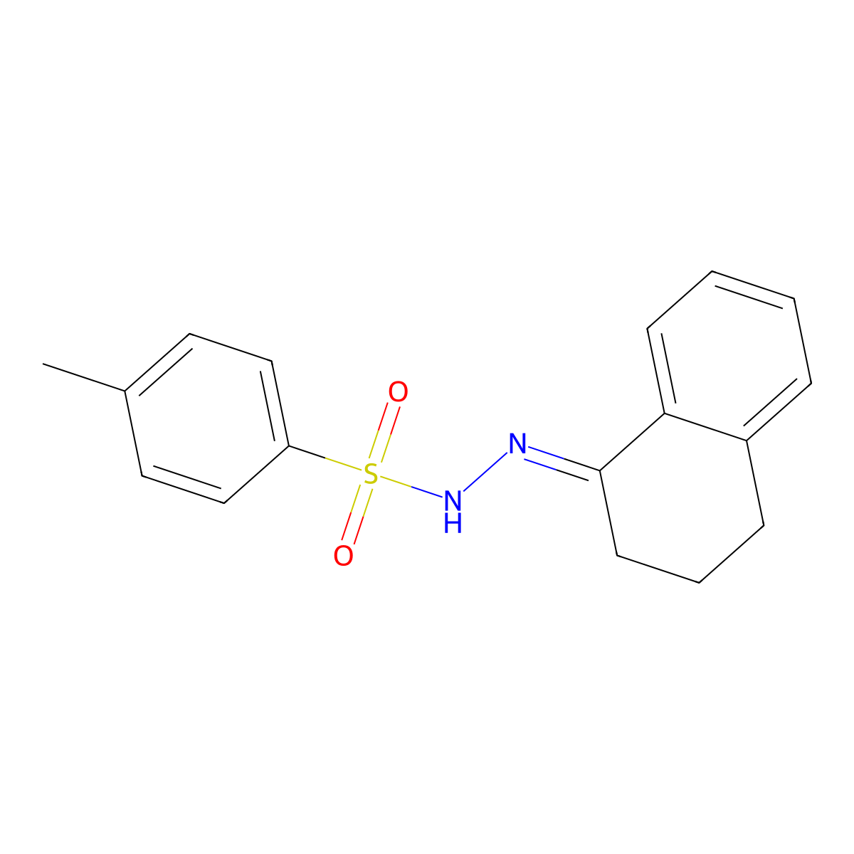 N'-(3,4-Dihydronaphthalen-1(2H)-ylidene)-4-methylbenzene-1-sulfonohydrazide molecular structure, CAS 17336-59-3