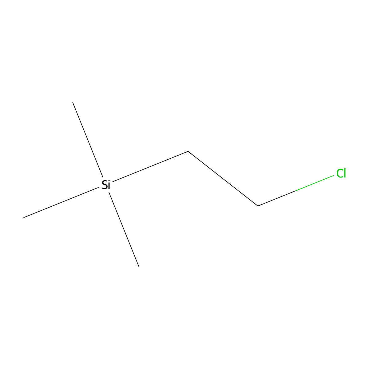 (2-Chloroethyl)trimethylsilane molecular structure, CAS 17336-78-6