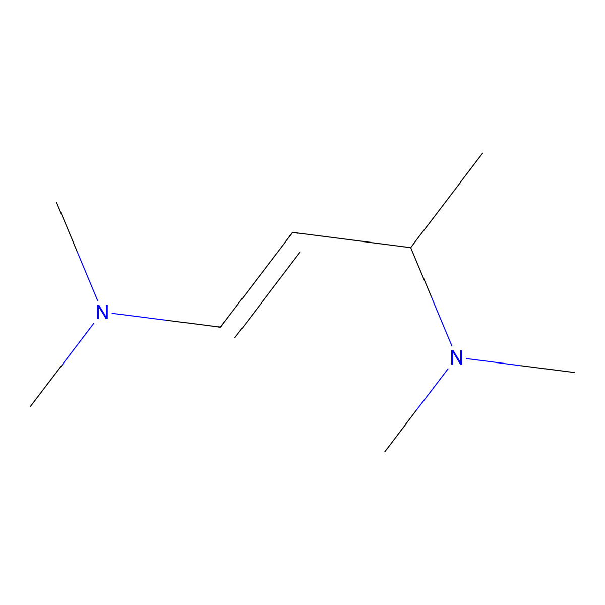 1-Butene-1,3-diamine, N1,N1,N3,N3-tetramethyl- molecular structure, CAS 17336-84-4