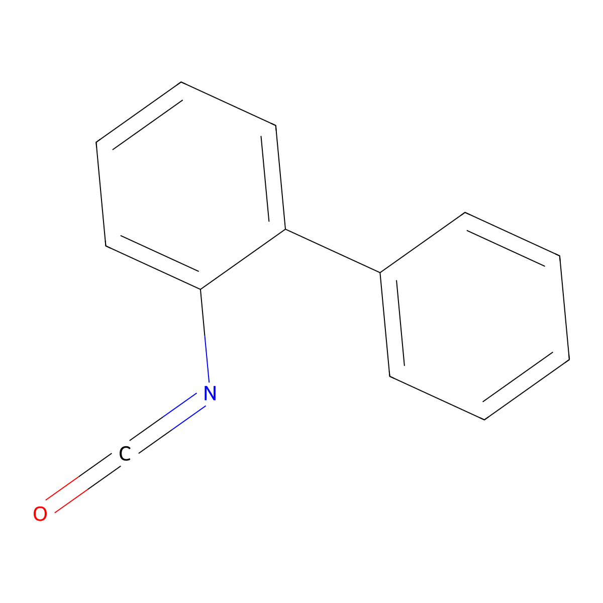 1-Isocyanato-2-phenylbenzene molecular structure, CAS 17337-13-2