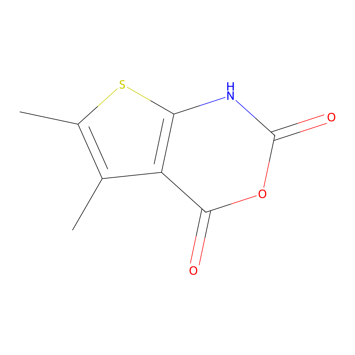 5,6-dimethyl-1H,2H,4H-thieno[2,3-d][1,3]oxazine-2,4-dione molecular structure, CAS 173374-31-7