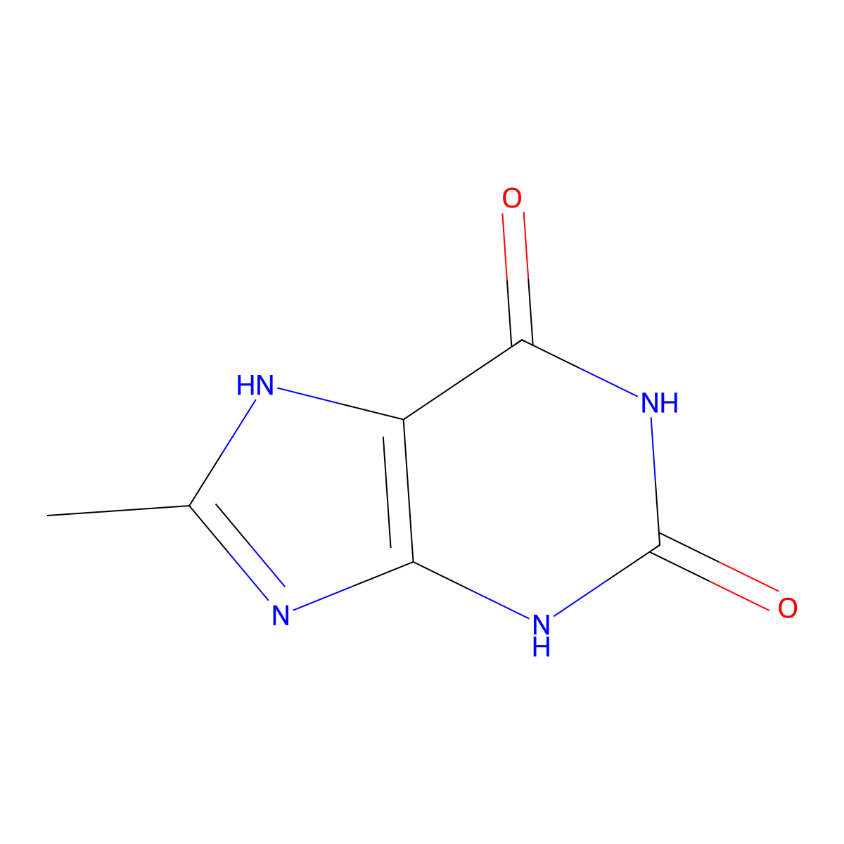 3,9-Dihydro-8-methyl-1H-purine-2,6-dione molecular structure, CAS 17338-96-4