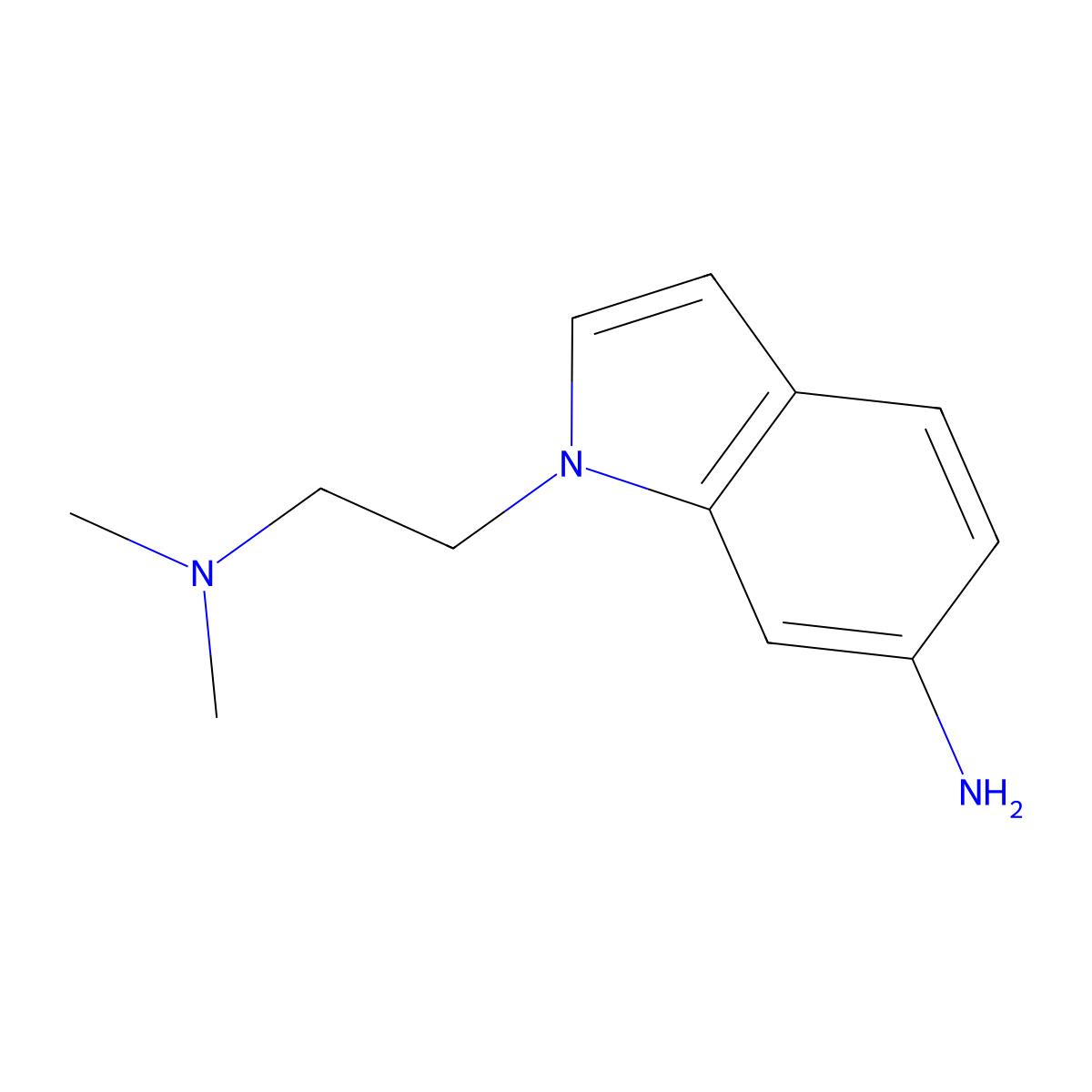 1-[2-(dimethylamino)ethyl]-1H-indol-6-amine molecular structure, CAS 173386-74-8