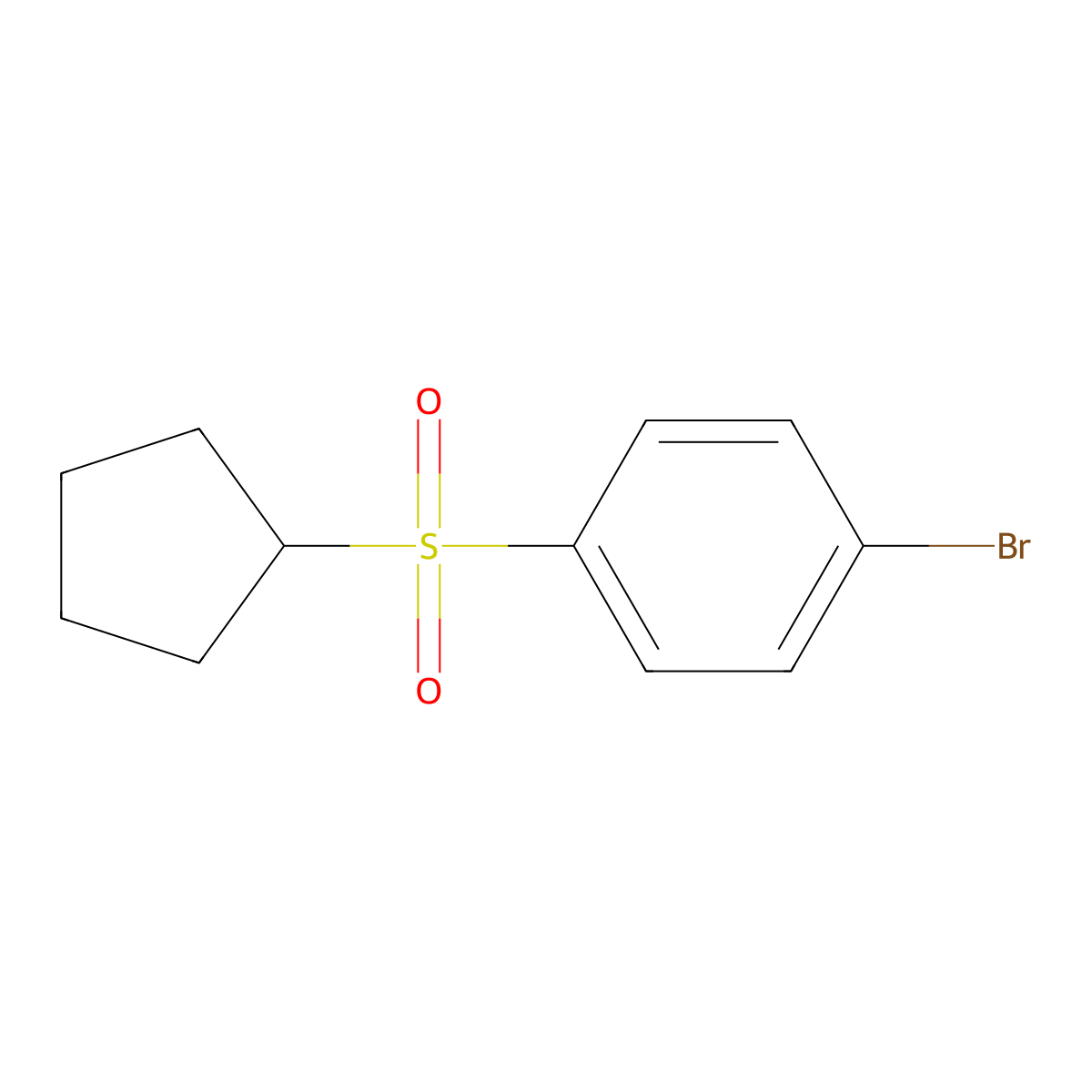 1-Bromo-4-(cyclopentanesulfonyl)benzene molecular structure, CAS 173387-45-6
