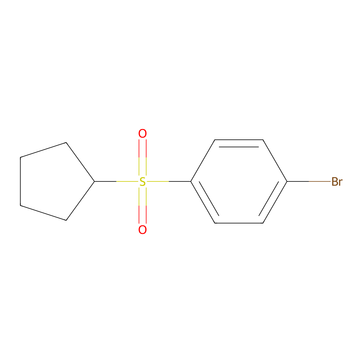 1-Bromo-4-(cyclopentanesulfonyl)benzene molecular structure, CAS 173387-45-6