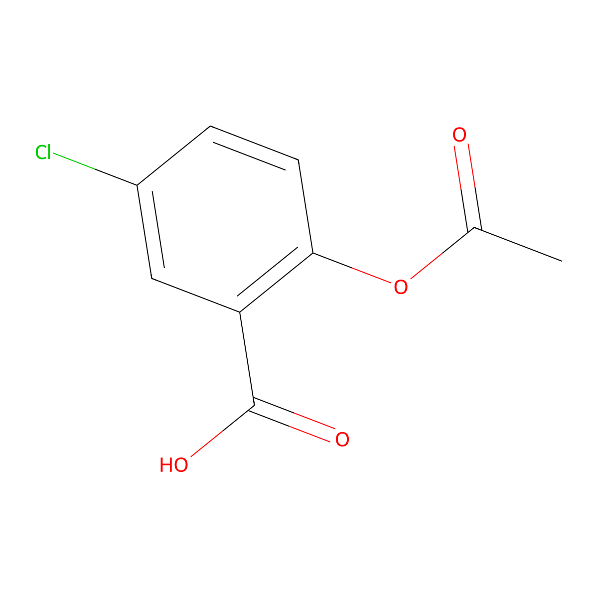 2-(Acetyloxy)-5-chlorobenzoic acid molecular structure, CAS 1734-62-9