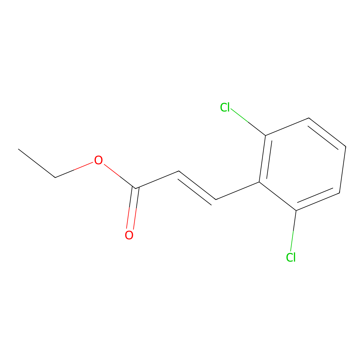 Ethyl 2,6-dichlorocinnamate molecular structure, CAS 1734-77-6