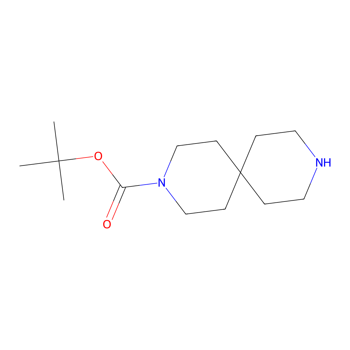 tert-Butyl 3,9-diazaspiro[5.5]undecane-3-carboxylate molecular structure, CAS 173405-78-2