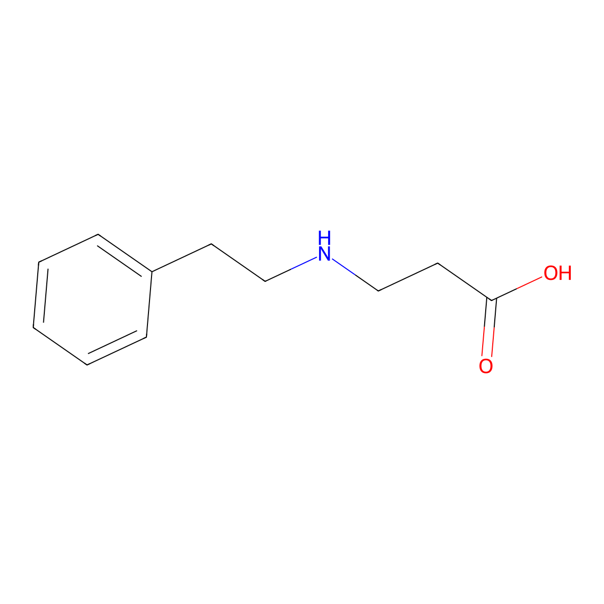 3-[(2-Phenylethyl)amino]propanoic acid molecular structure, CAS 173406-18-3