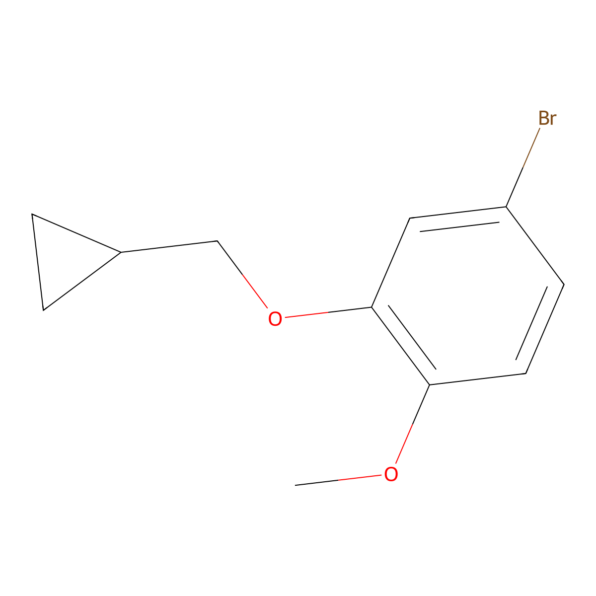 4-Bromo-2-cyclopropylmethoxy-1-methoxybenzene molecular structure, CAS 173406-57-0