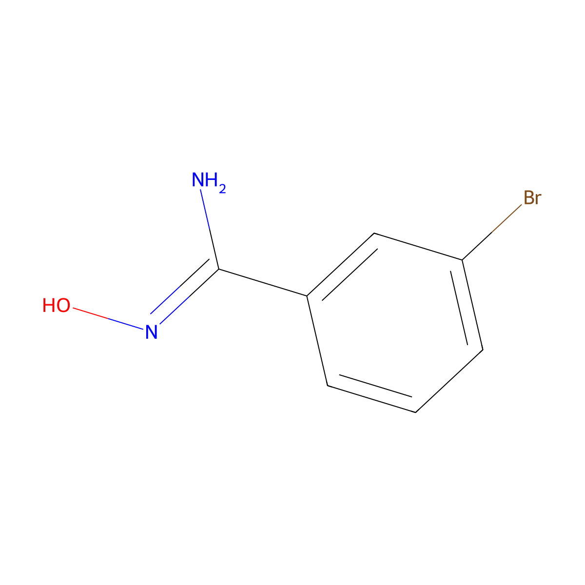3-Bromo-N-hydroxy-benzamidine molecular structure, CAS 173406-70-7