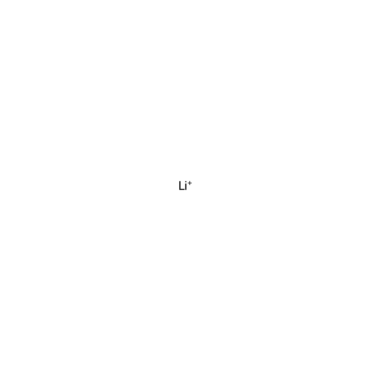 Lithium ion molecular structure, CAS 17341-24-1