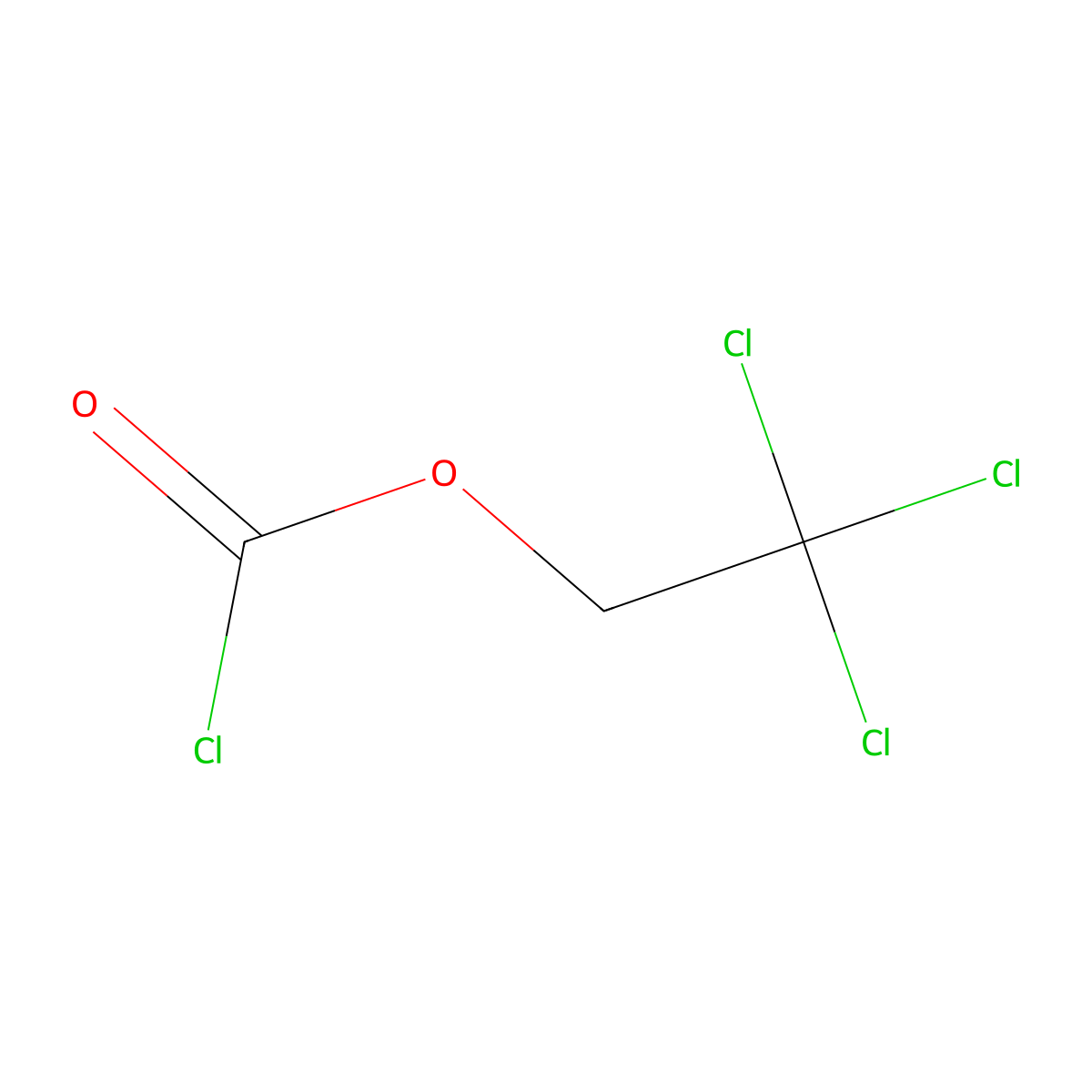 2,2,2-Trichloroethyl chloroformate molecular structure, CAS 17341-93-4