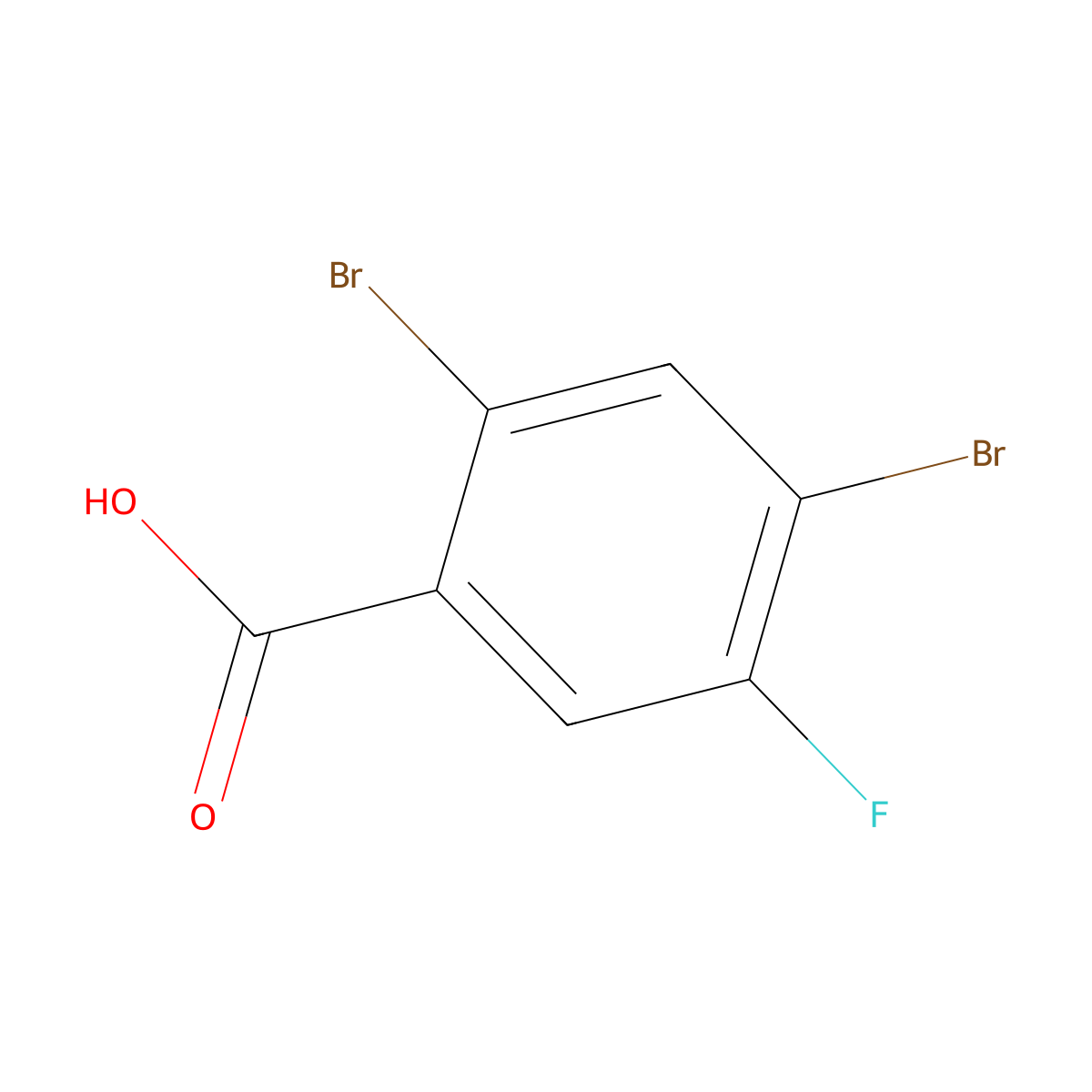 2,4-Dibromo-5-fluorobenzoic acid molecular structure, CAS 173410-26-9