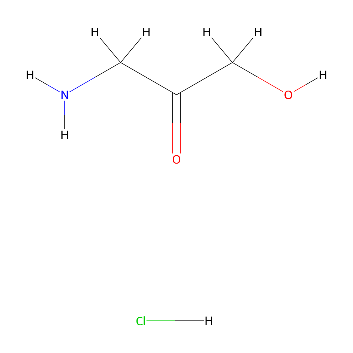 1-Amino-3-hydroxy-propan-2-one hydrochloride molecular structure, CAS 173411-49-9