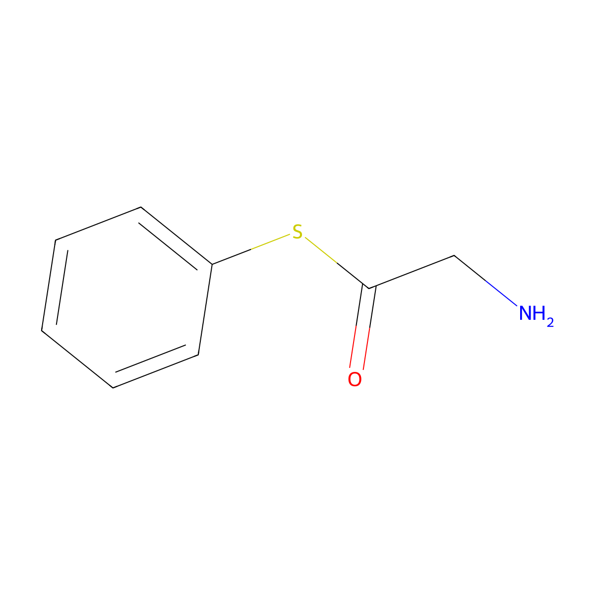 2-Amino-1-(phenylsulfanyl)ethan-1-one molecular structure, CAS 173411-55-7