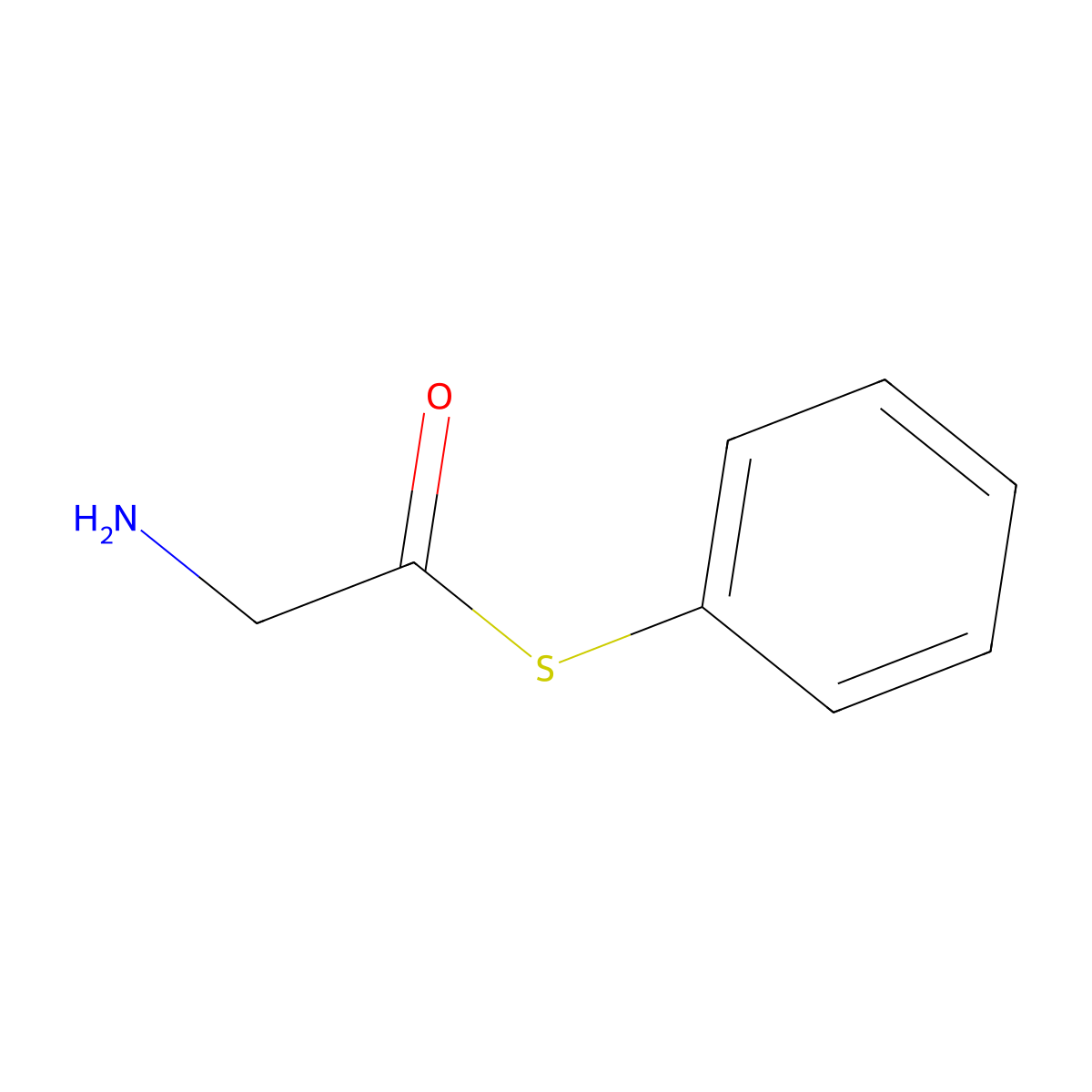 2-Amino-1-(phenylsulfanyl)ethan-1-one molecular structure, CAS 173411-55-7
