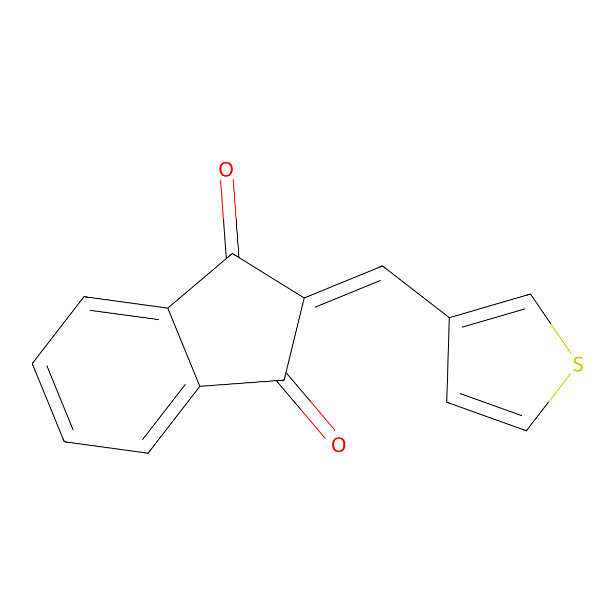 2-(3-Thienylmethylene)indane-1,3-dione molecular structure, CAS 173414-43-2