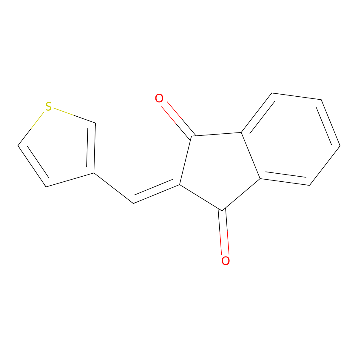 2-(3-Thienylmethylene)indane-1,3-dione molecular structure, CAS 173414-43-2
