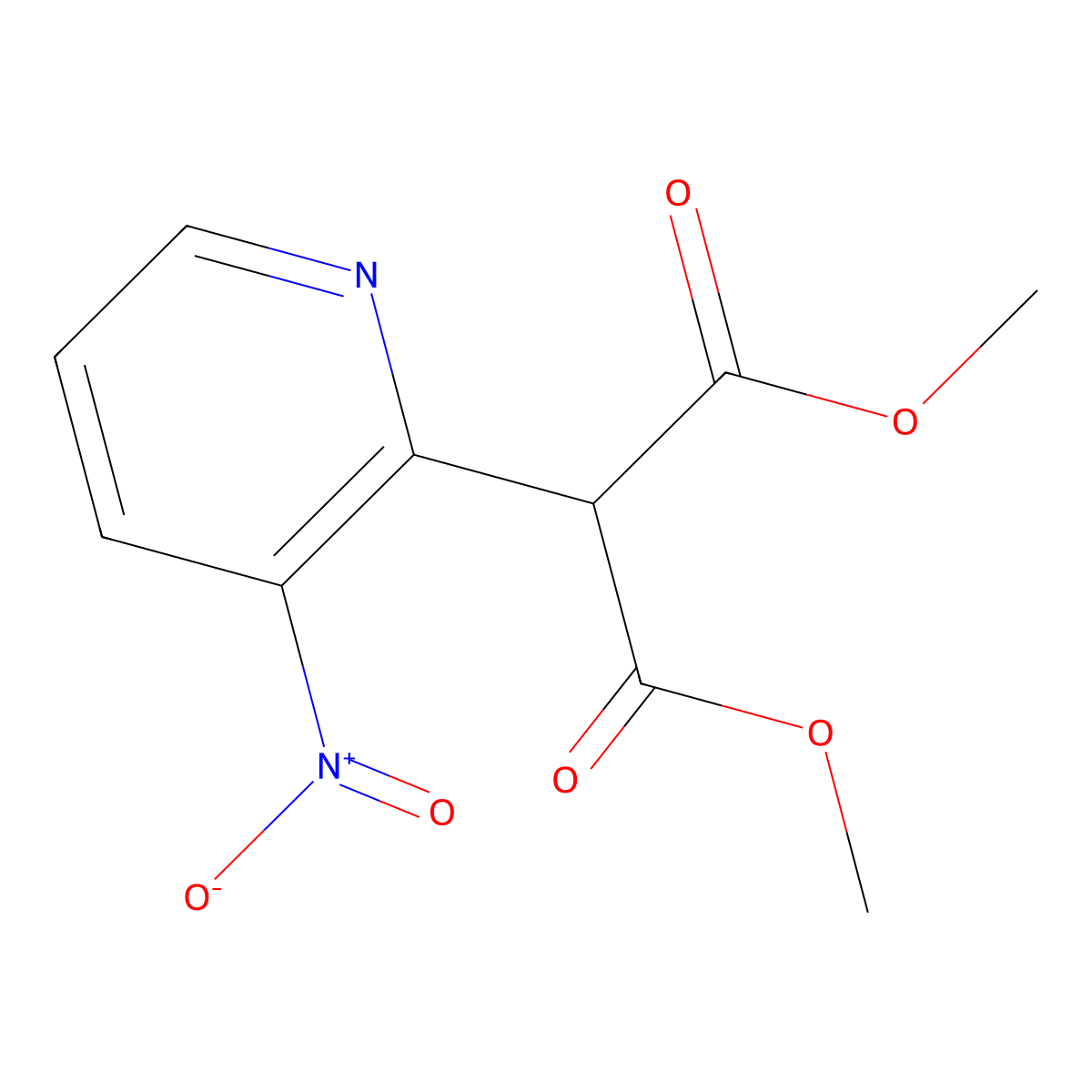 Dimethyl 2-(3-nitropyridin-2-yl)malonate molecular structure, CAS 173417-34-0