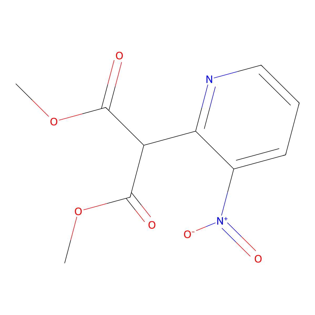 Dimethyl 2-(3-nitropyridin-2-yl)malonate molecular structure, CAS 173417-34-0