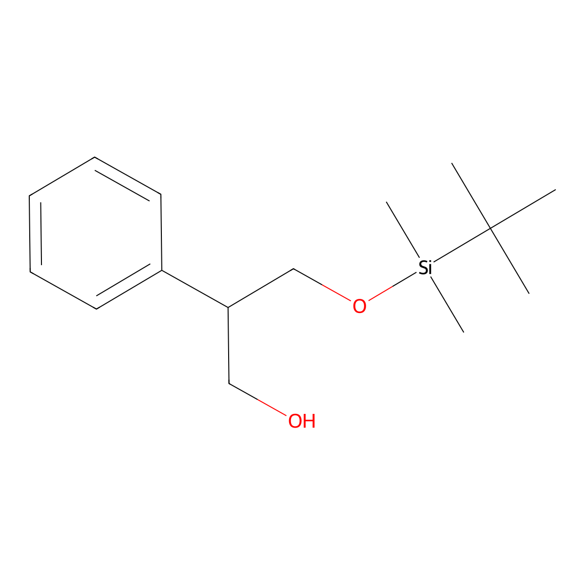 3-[(Tert-butyldimethylsilyl)oxy]-2-phenylpropan-1-ol molecular structure, CAS 173423-55-7