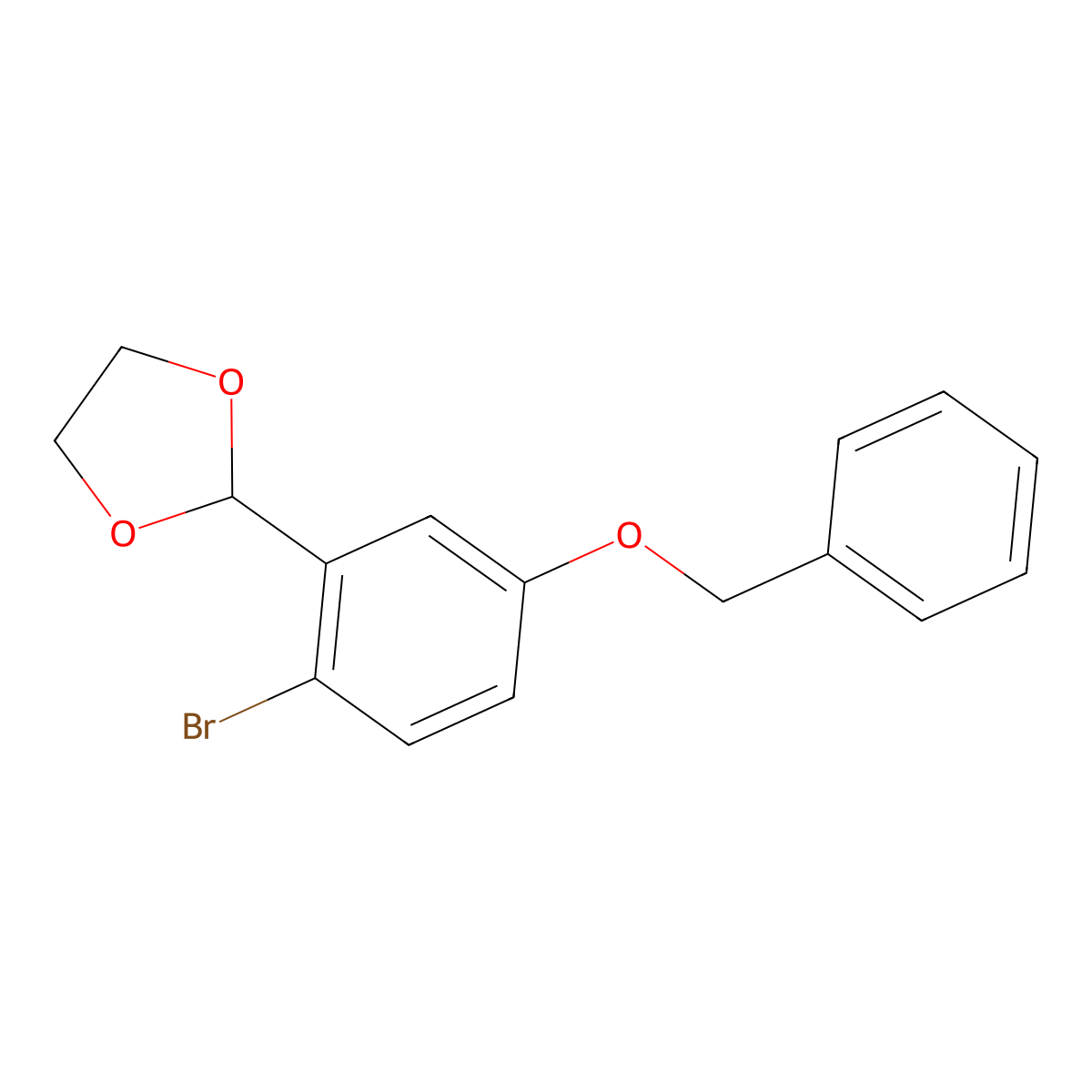 2-[2-Bromo-5-(phenylmethoxy)phenyl]-1,3-dioxolane molecular structure, CAS 173427-53-7