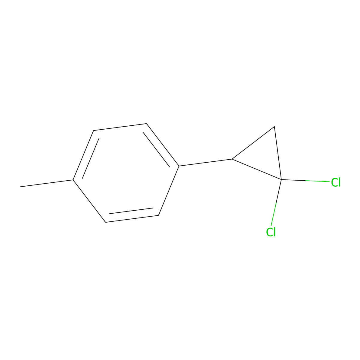 Cyclopropane, 1,1-dichloro-2-(4-methylphenyl) molecular structure, CAS 17343-70-3