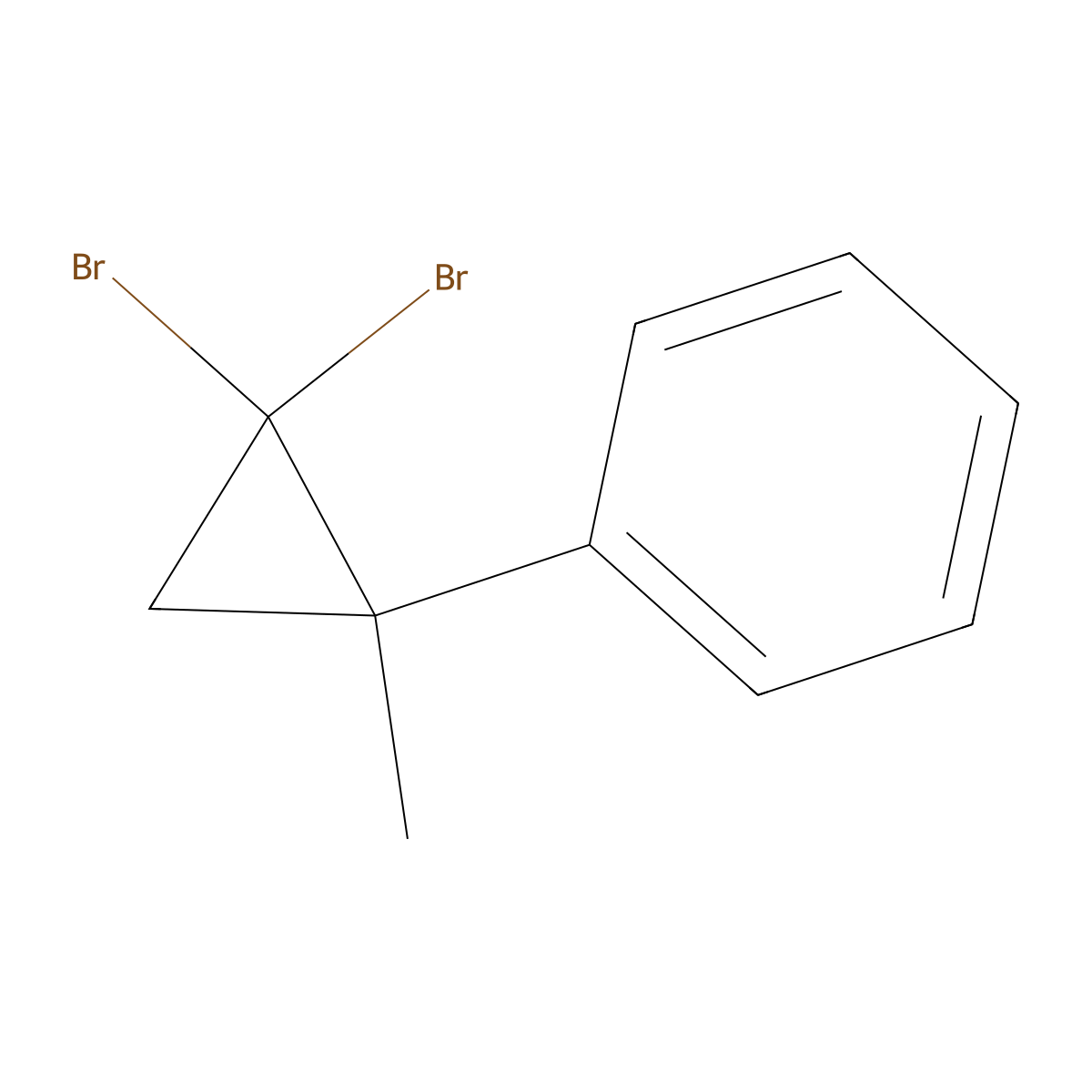 (2,2-Dibromo-1-methylcyclopropyl)benzene molecular structure, CAS 17343-73-6