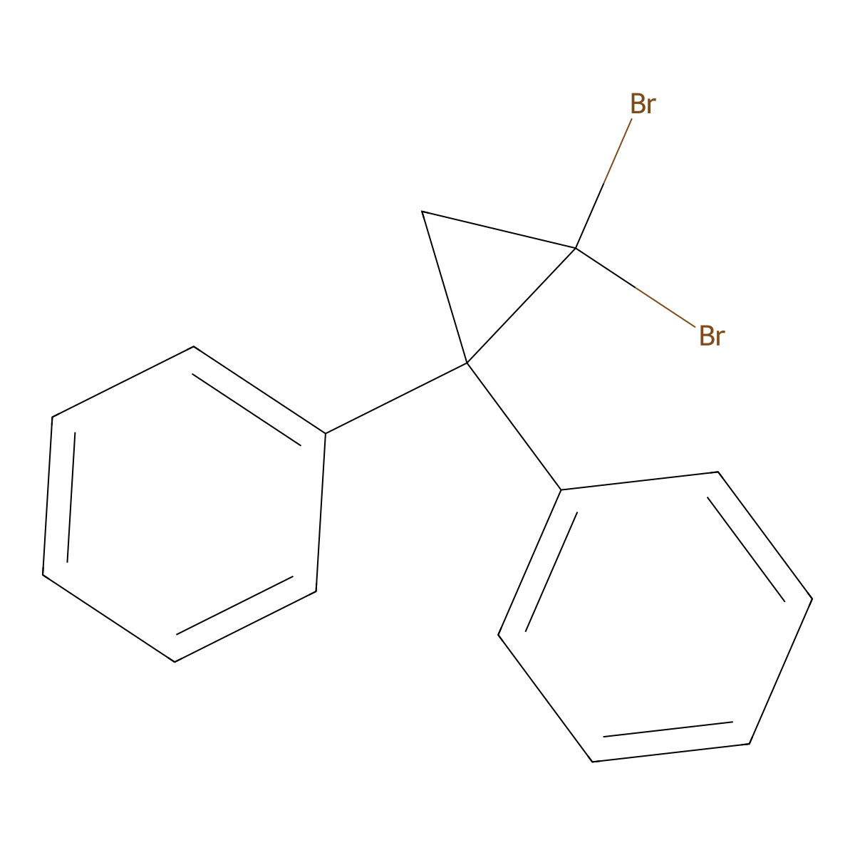 1,1-Dibromo-2,2-diphenylcyclopropane molecular structure, CAS 17343-74-7