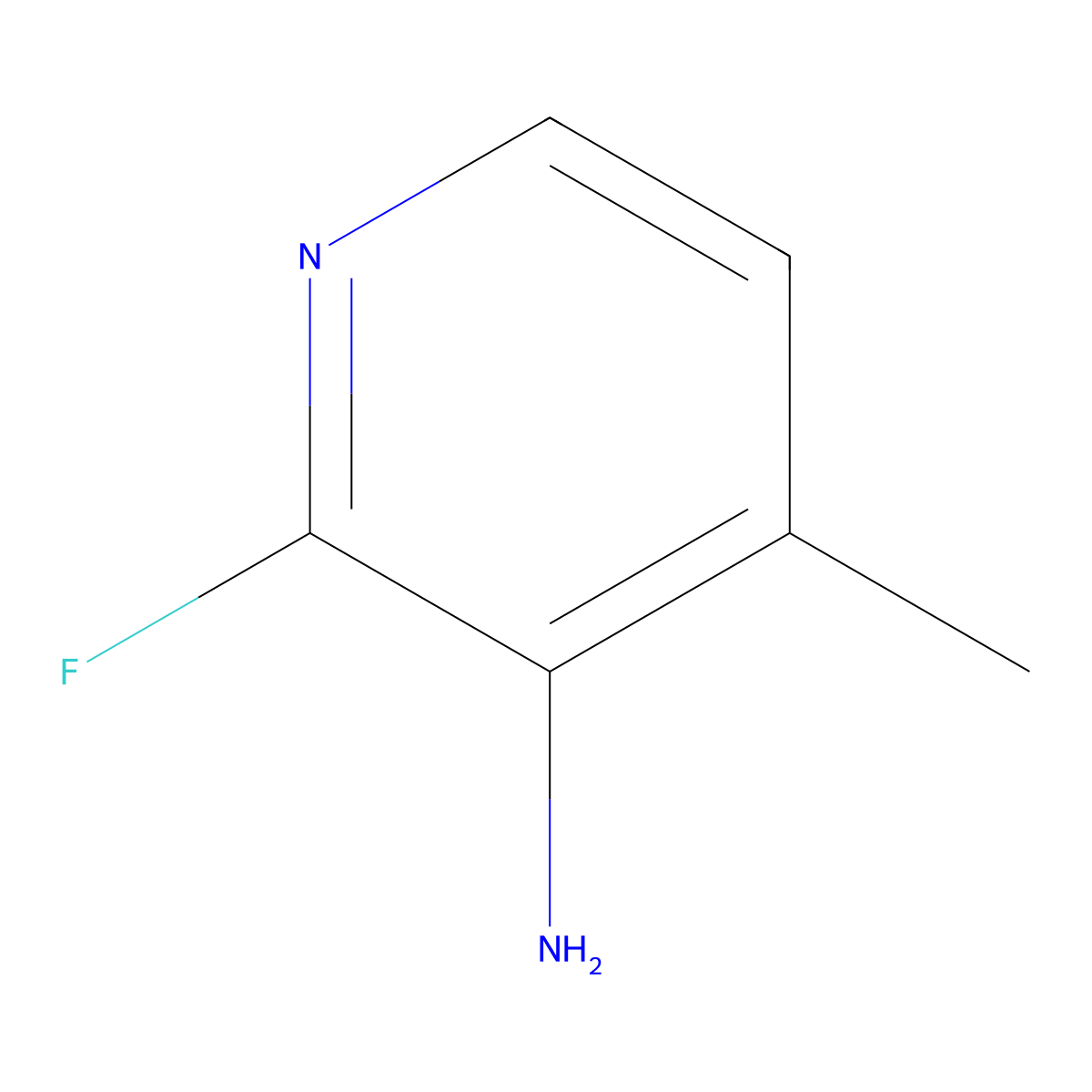 2-Fluoro-4-methylpyridin-3-amine molecular structure, CAS 173435-32-0