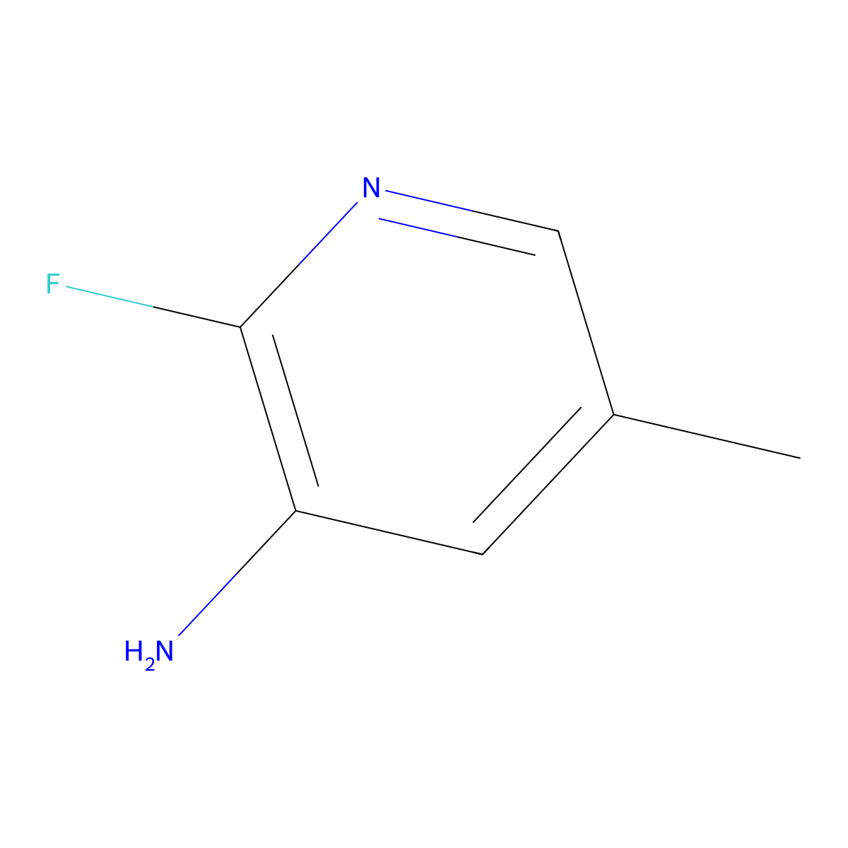 2-Fluoro-5-methylpyridin-3-amine molecular structure, CAS 173435-33-1