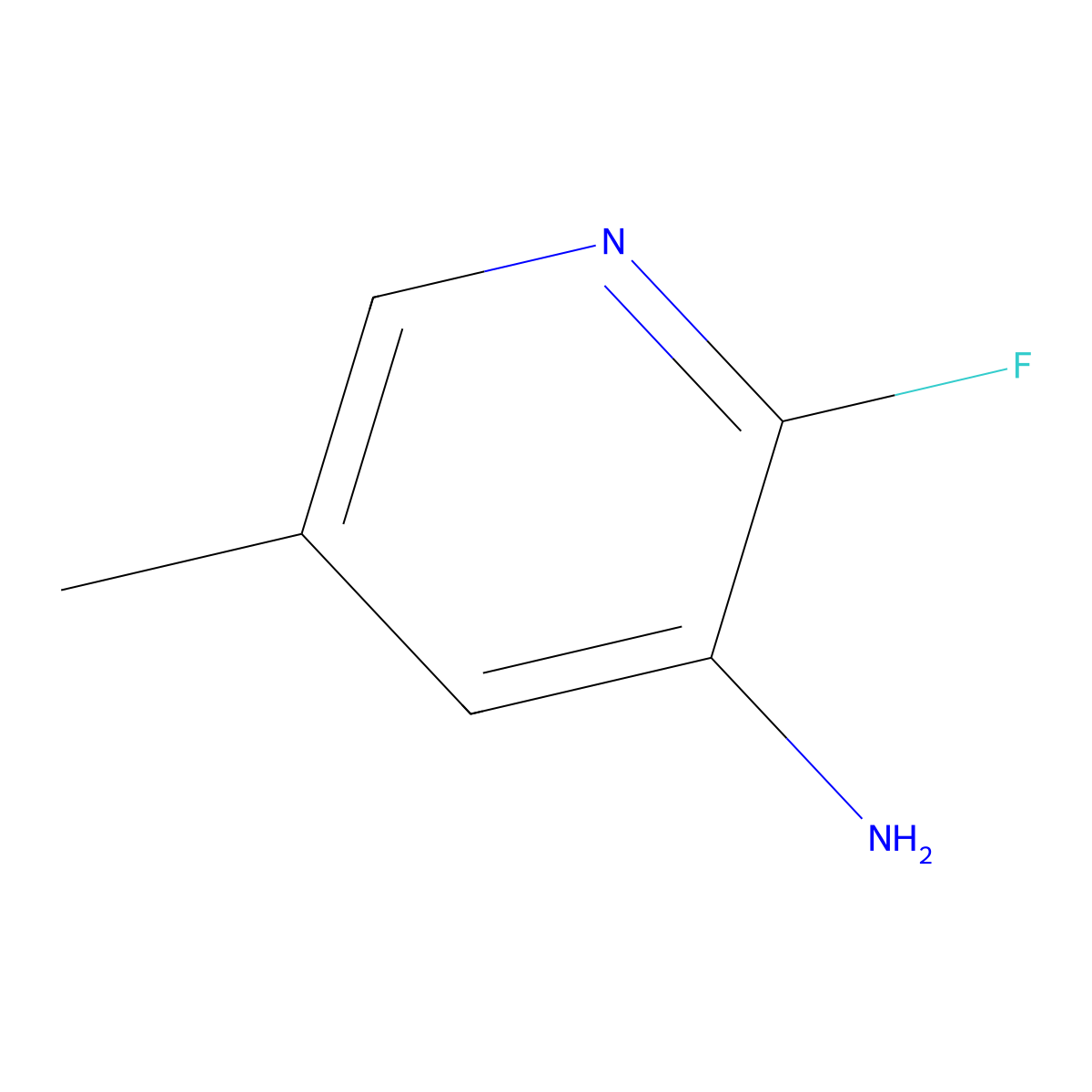 2-Fluoro-5-methylpyridin-3-amine molecular structure, CAS 173435-33-1