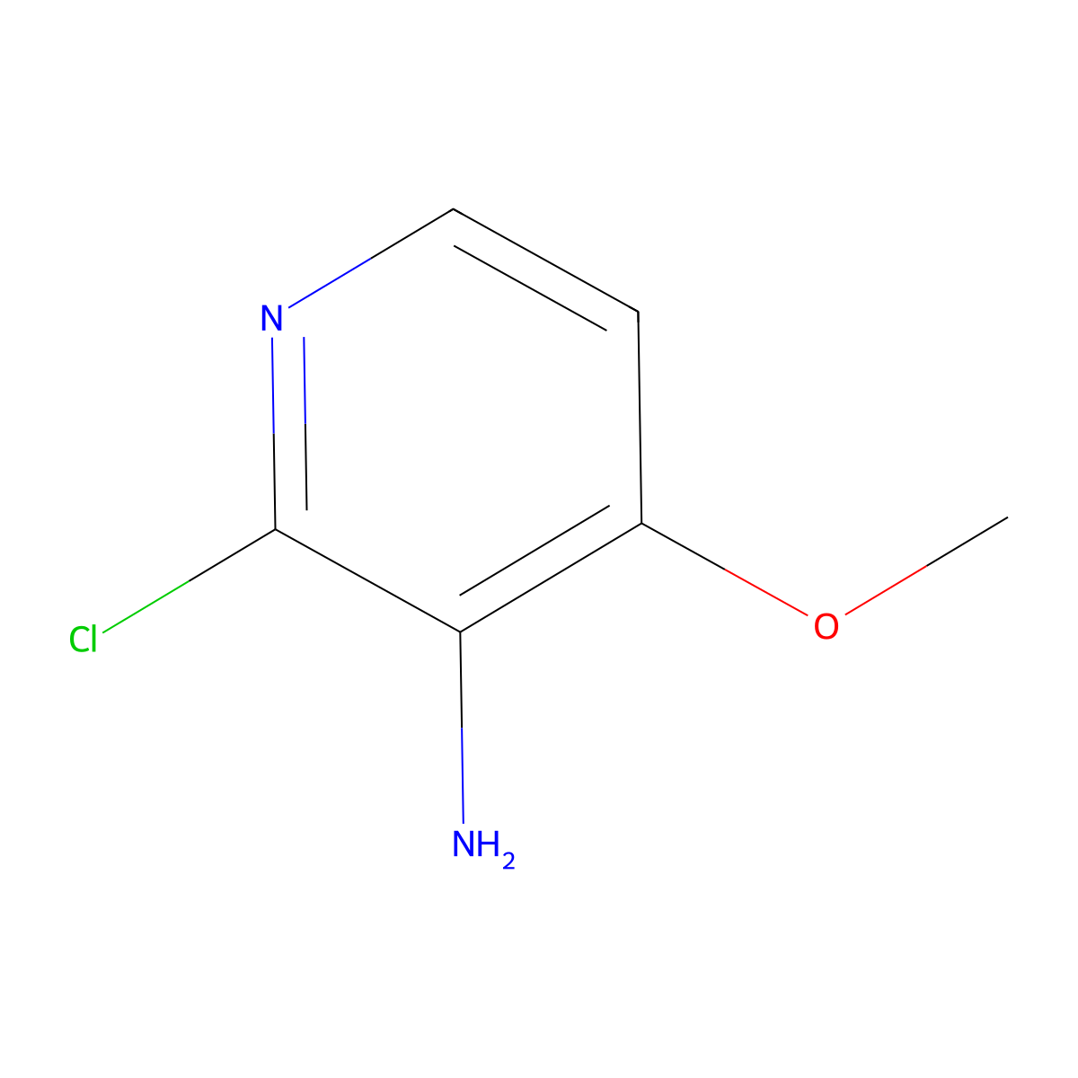 2-Chloro-4-methoxypyridin-3-amine molecular structure, CAS 173435-34-2