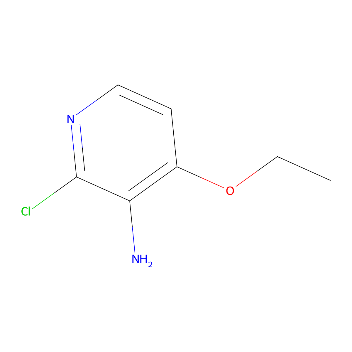 2-Chloro-4-ethoxypyridin-3-amine molecular structure, CAS 173435-35-3