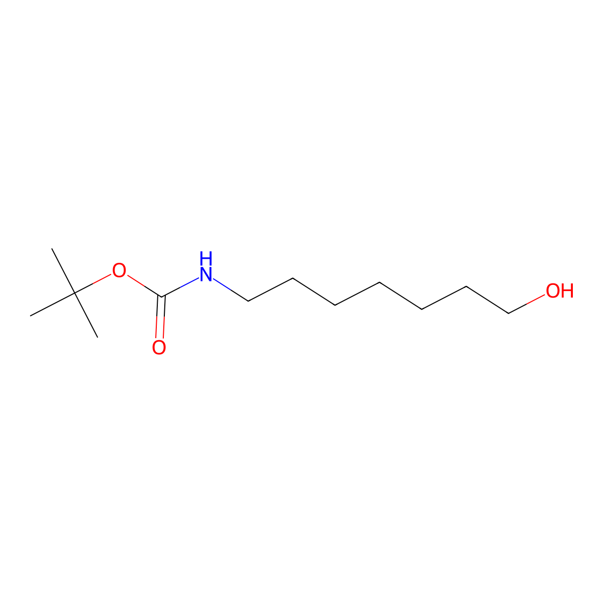 tert-Butyl (7-hydroxyheptyl)carbamate molecular structure, CAS 173436-02-7