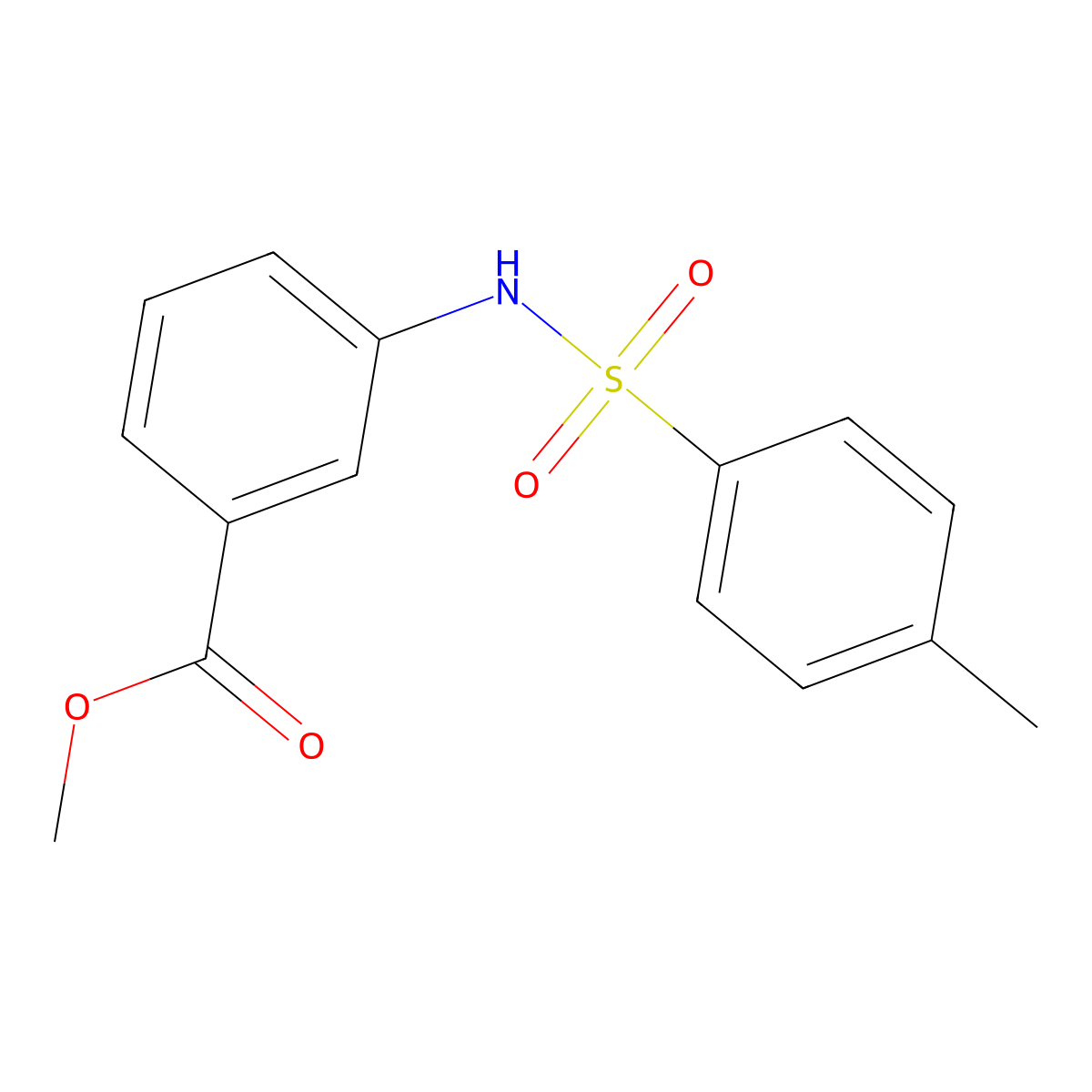 Methyl 3-(4-methylbenzenesulfonamido)benzoate molecular structure, CAS 173436-66-3
