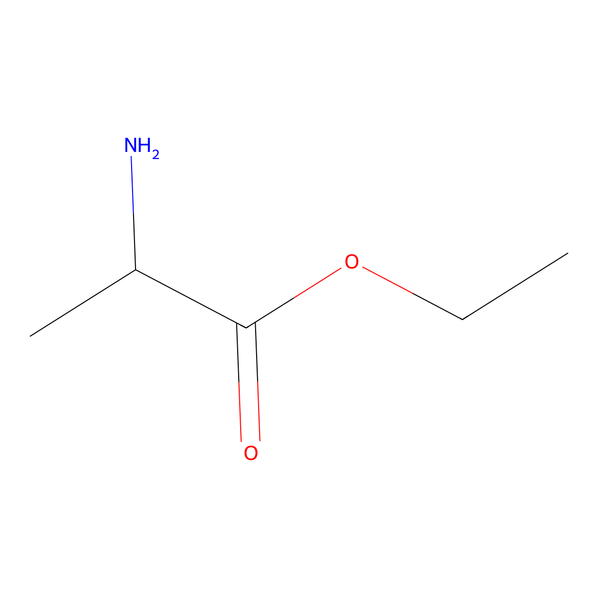 L-Alanine ethyl ester molecular structure, CAS 17344-99-9