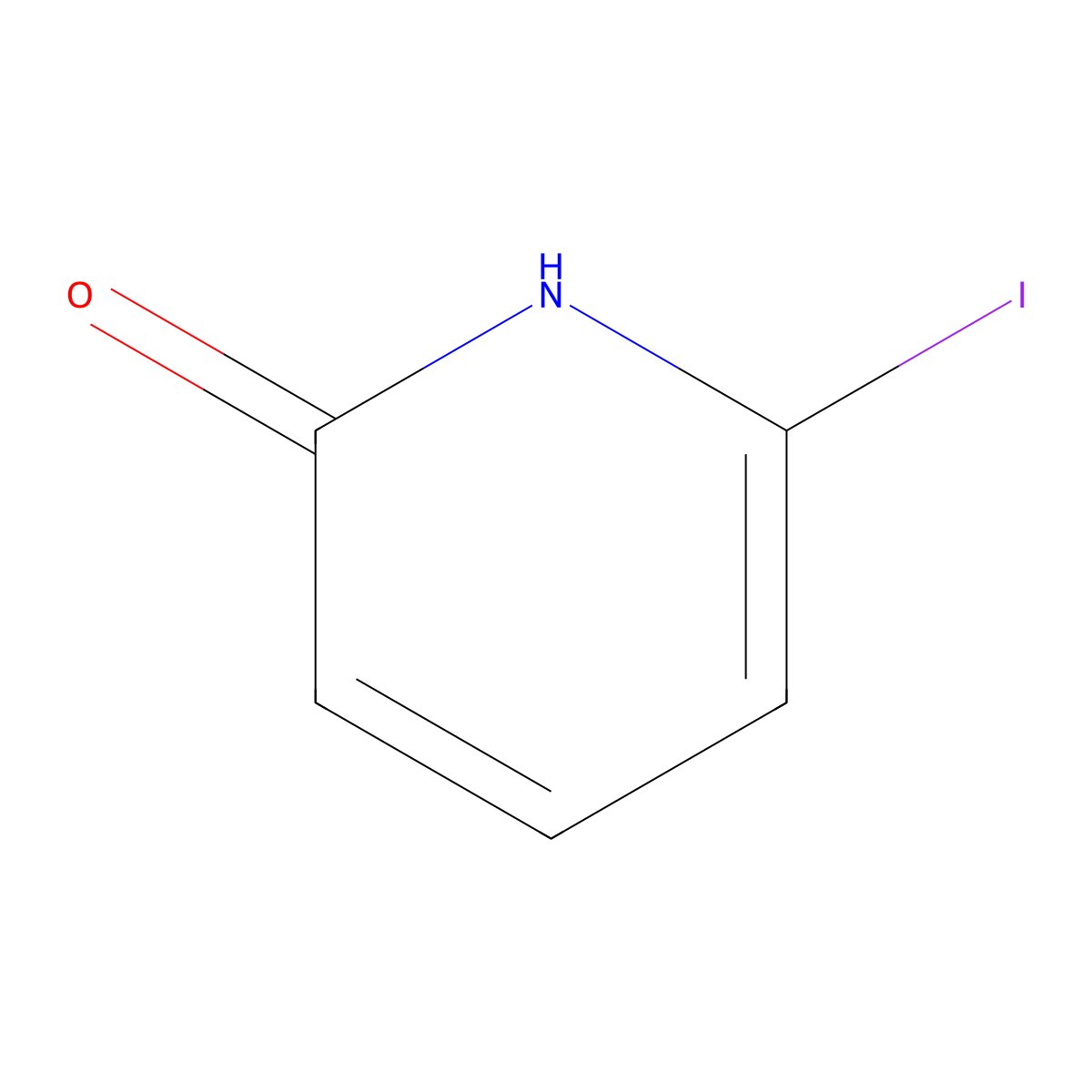 6-Iodopyridin-2(1H)-one molecular structure, CAS 173442-31-4