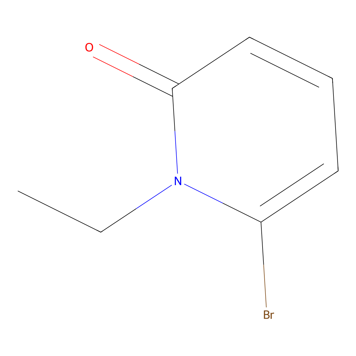6-Bromo-1-ethylpyridin-2-one molecular structure, CAS 173442-46-1