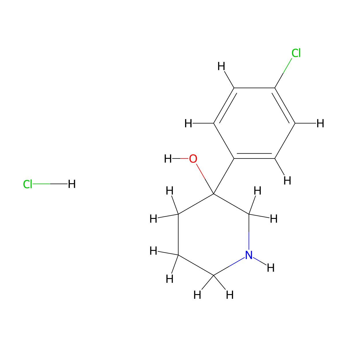 3-(4-Chlorophenyl)piperidin-3-ol hydrochloride molecular structure, CAS 173447-88-6