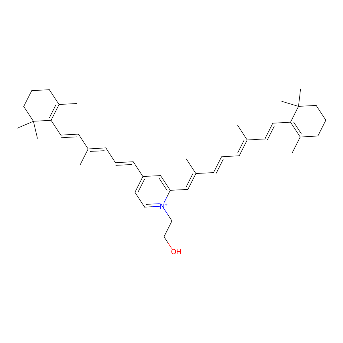 N-Retinyl-N-retinylidene ethanolamine molecular structure, CAS 173449-96-2