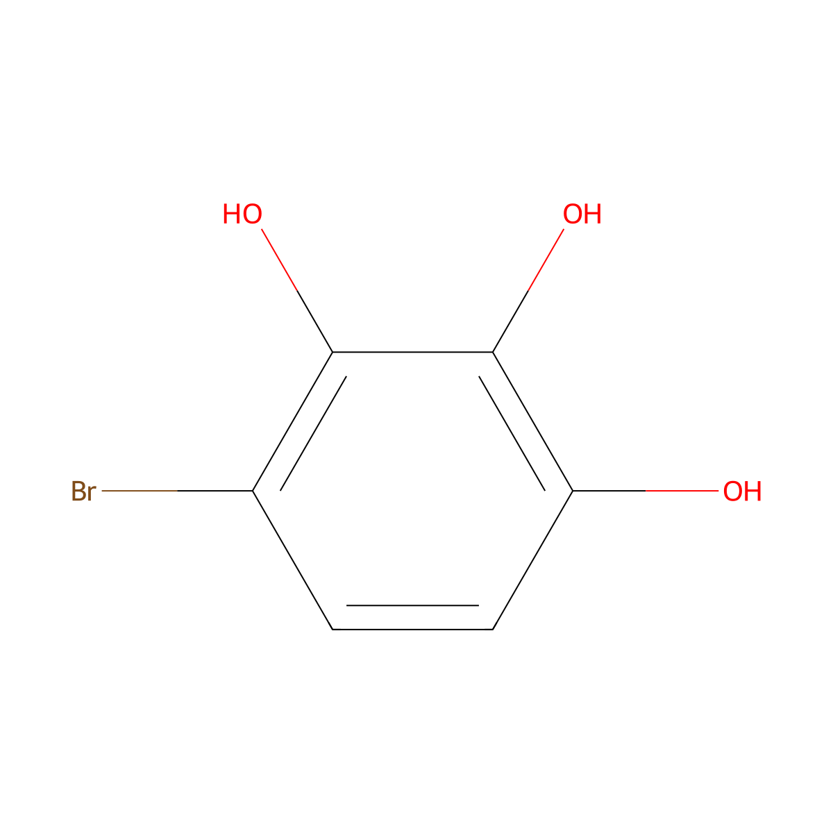 4-Bromo-1,2,3-benzenetriol molecular structure, CAS 17345-72-1
