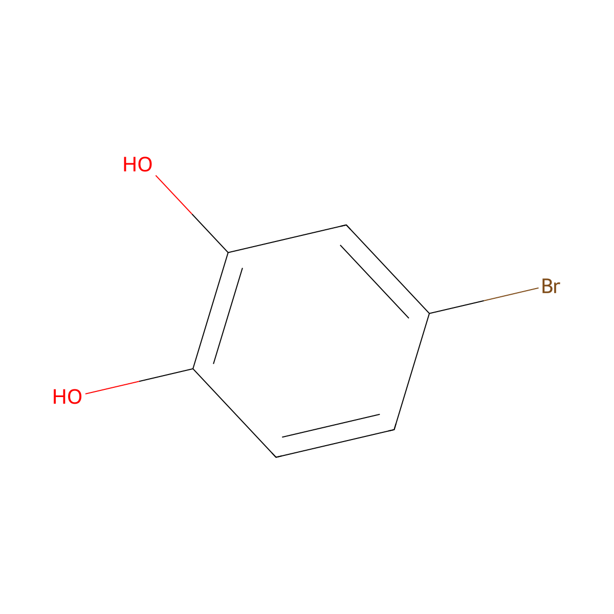 4-Bromocatechol molecular structure, CAS 17345-77-6