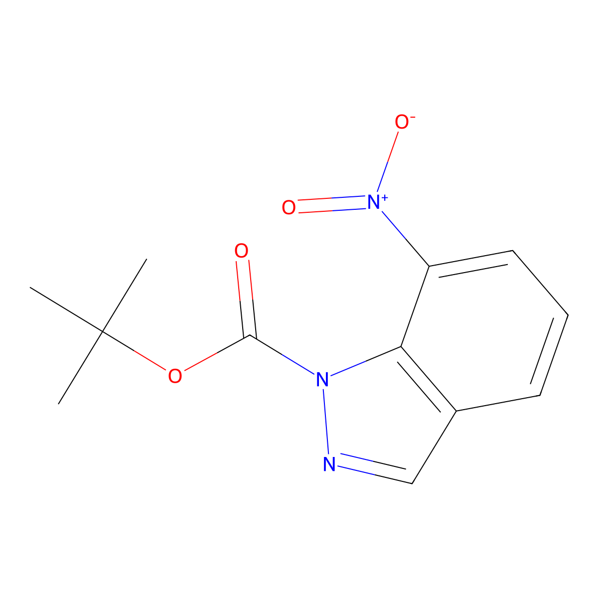 tert-Butyl 7-nitro-1H-indazole-1-carboxylate molecular structure, CAS 173459-52-4