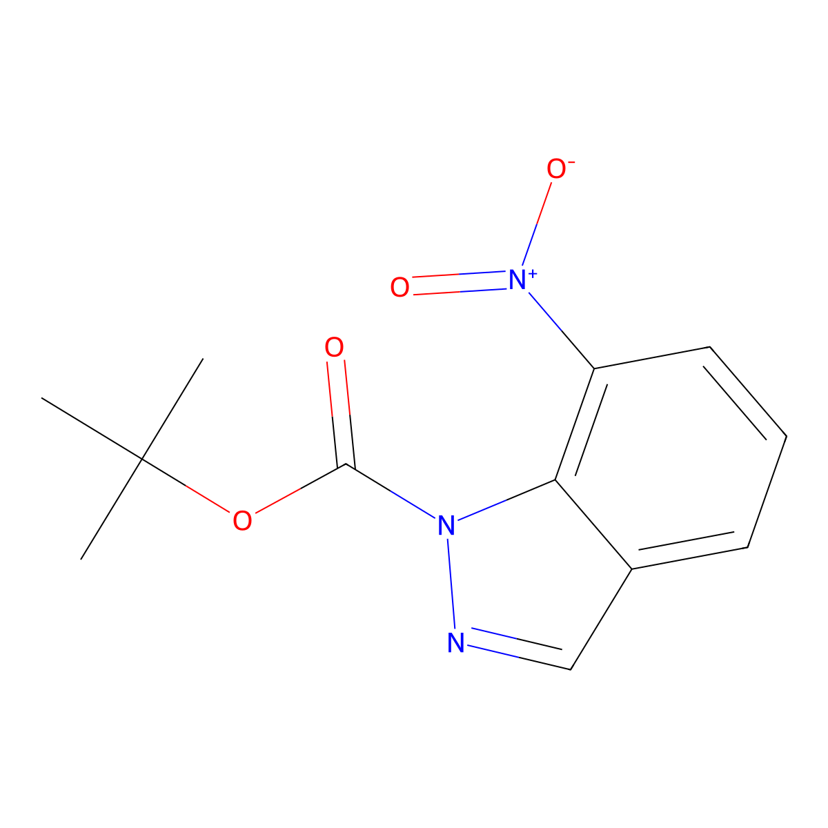tert-Butyl 7-nitro-1H-indazole-1-carboxylate molecular structure, CAS 173459-52-4