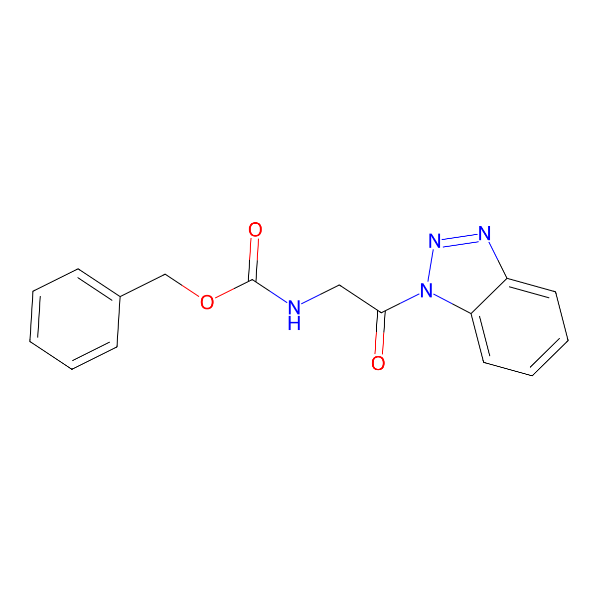 Benzyl 2-(1h-benzo[d][1,2,3]triazol-1-yl)-2-oxoethylcarbamate molecular structure, CAS 173459-80-8
